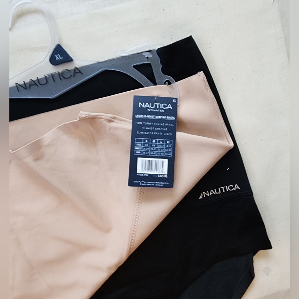 HI-WAIST FIRM CONTROL LASER CUT NO PANTY LINES SHAPING BRIEFS by NAUTICA - 2pc - Picture 3 of 8